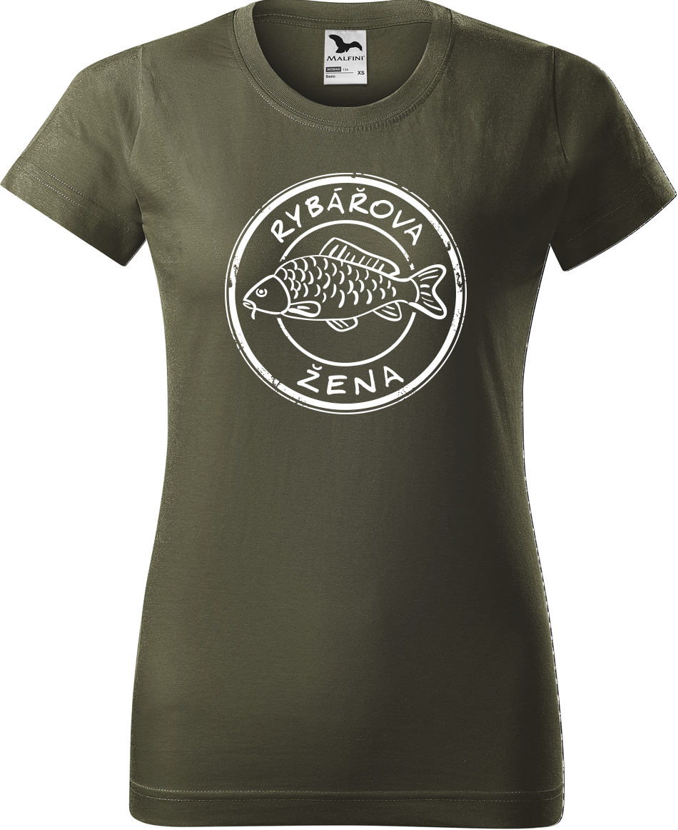 Dámské rybářské tričko - Rybářova žena Velikost: S
