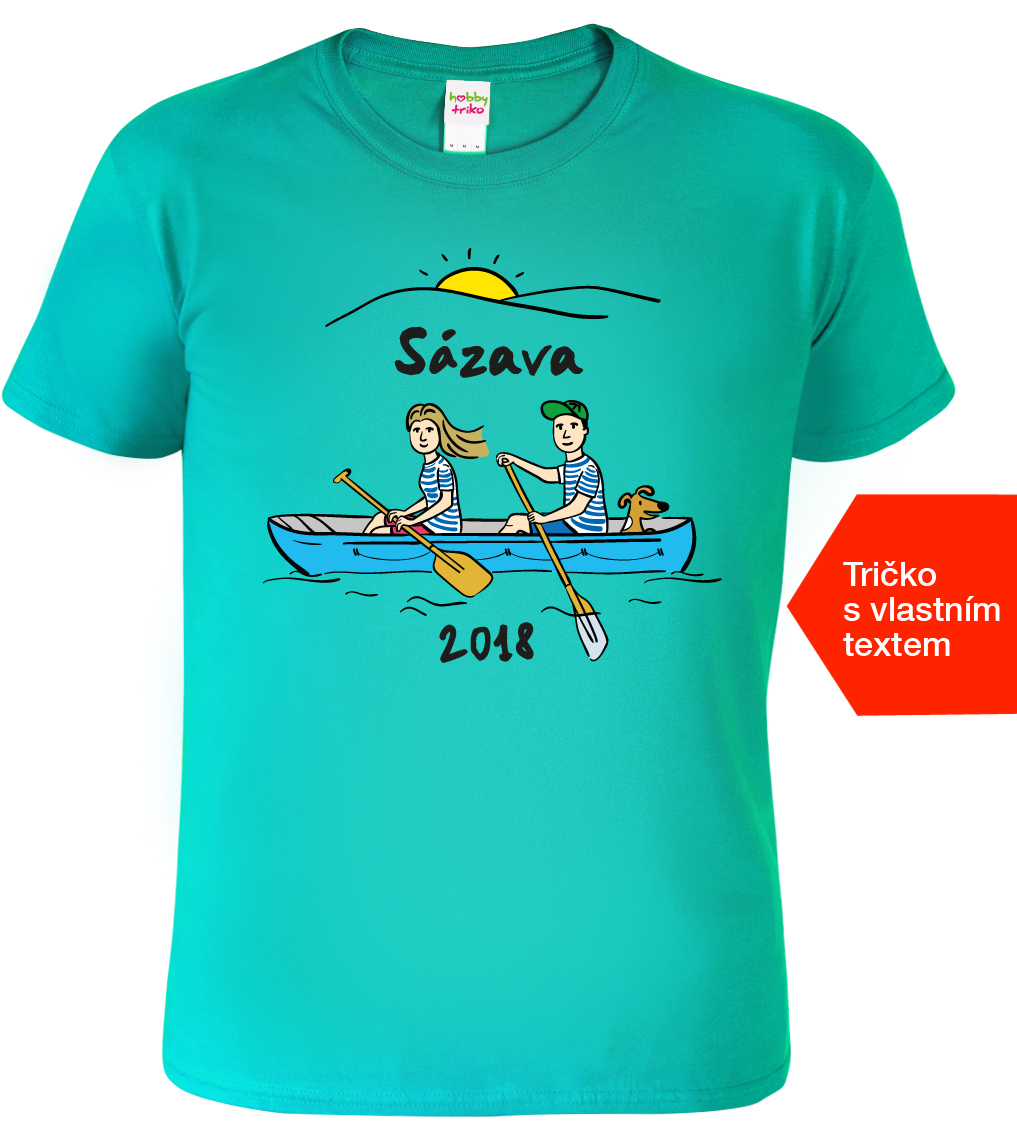 Pánské vodácké tričko - Vodáci Velikost: S, Barva: Emerald (19)
