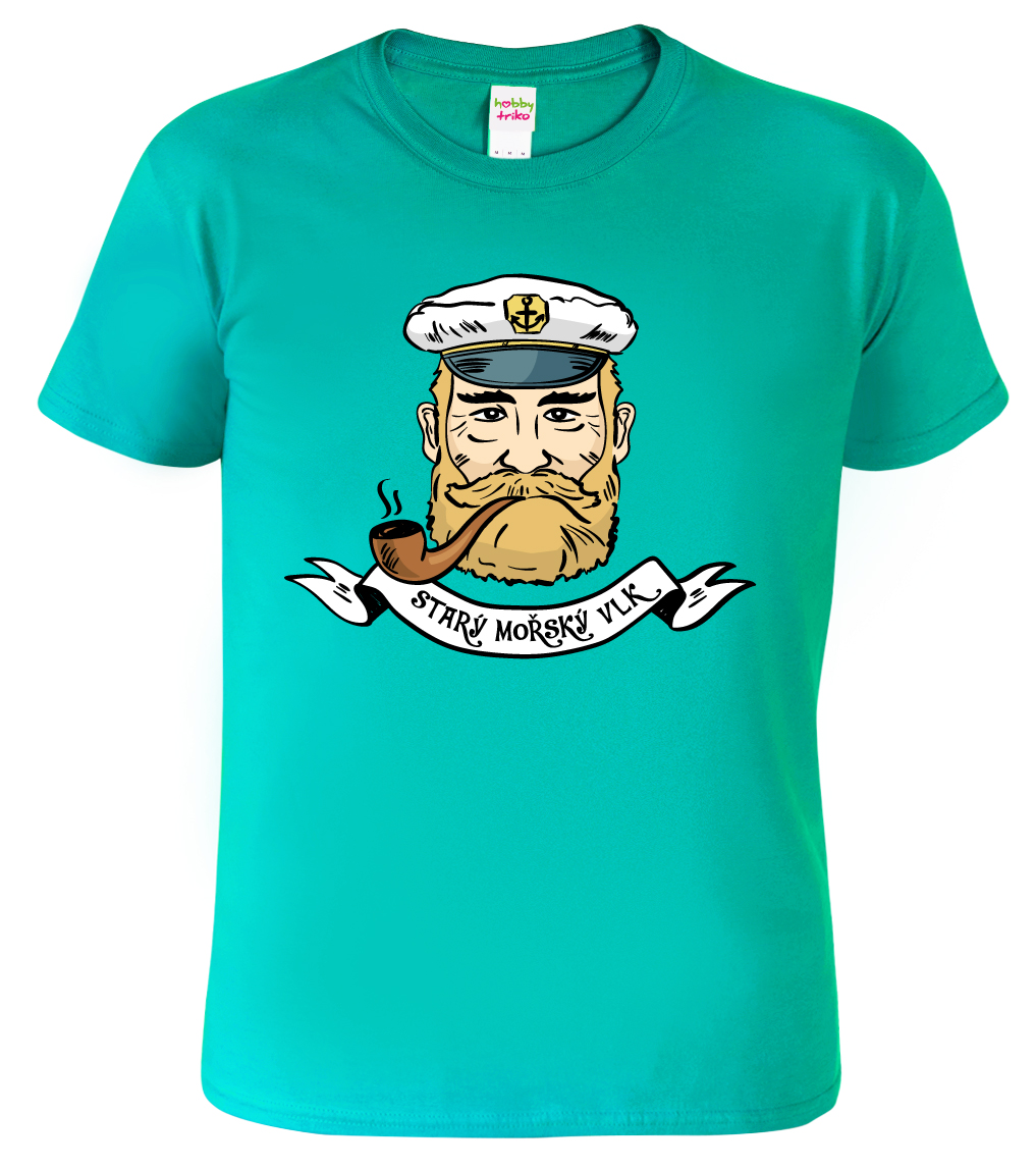 Pánské vodácké tričko - Starý mořský vlk Velikost: L, Barva: Emerald (19)