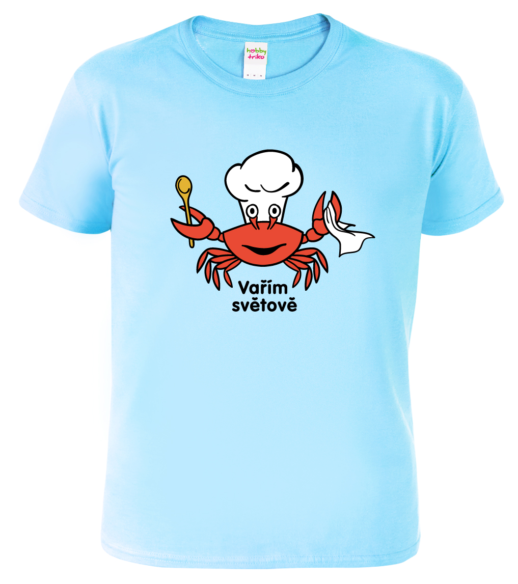 Tričko pro kuchaře - Krab Velikost: L, Barva: Nebesky modrá (15)