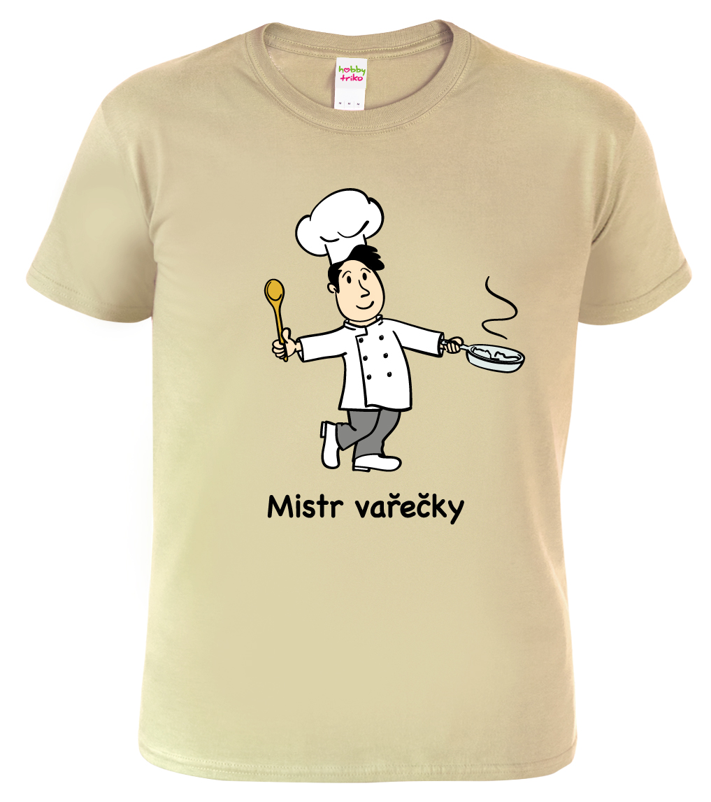 Tričko pro kuchaře - Mistr vařečky Velikost: XL, Barva: Béžová (51)