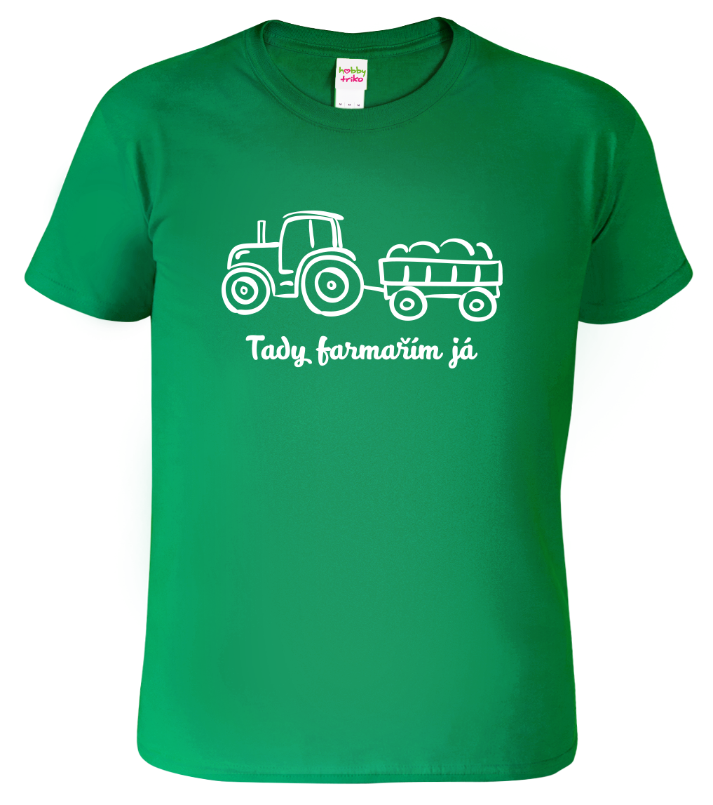 Triko dětské - Traktor Velikost: 4 roky / 110 cm, Barva: Středně zelená (16)