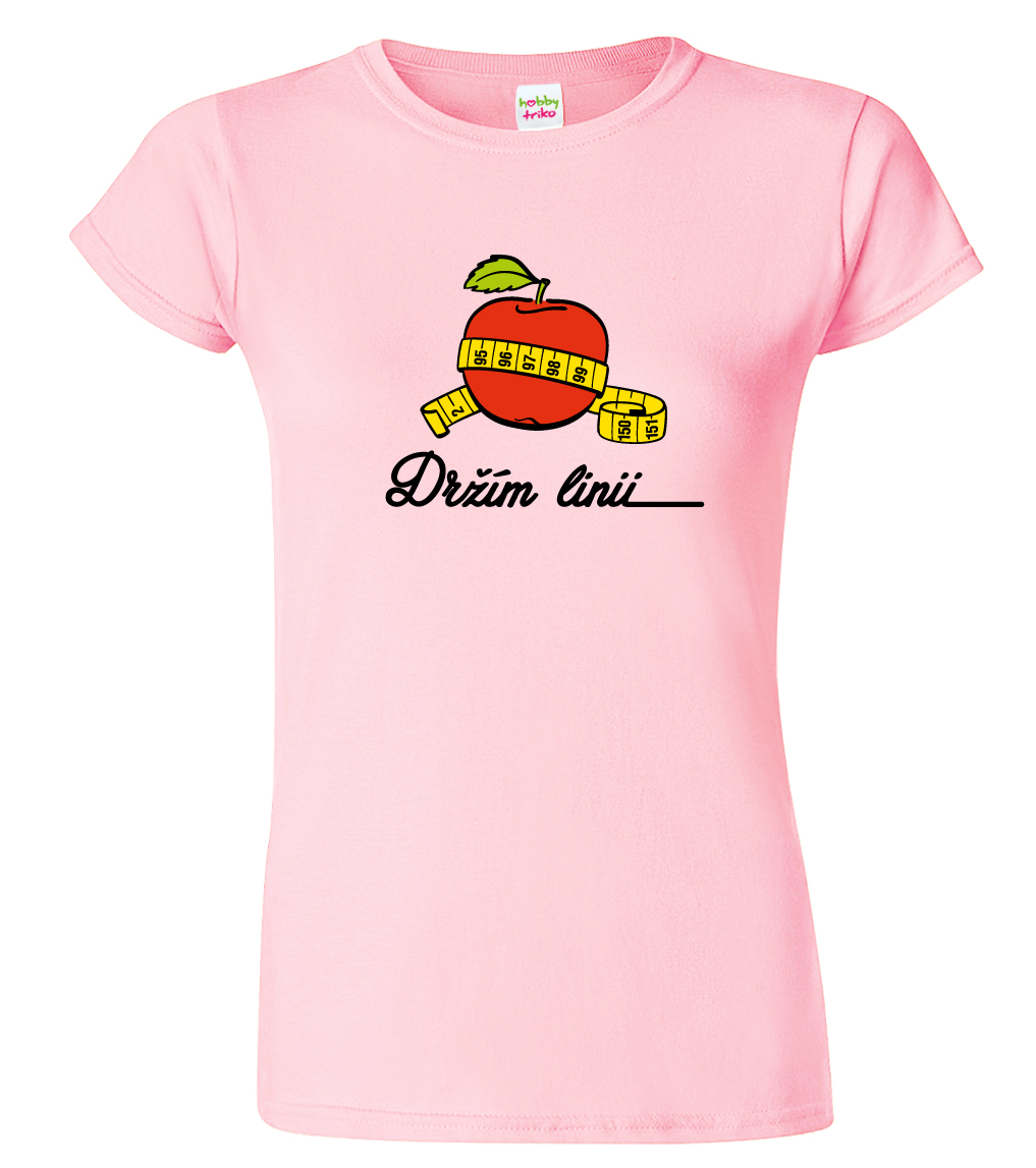 Tričko pro kuchařku - Držím linii Velikost: XL, Barva: Růžová (30)