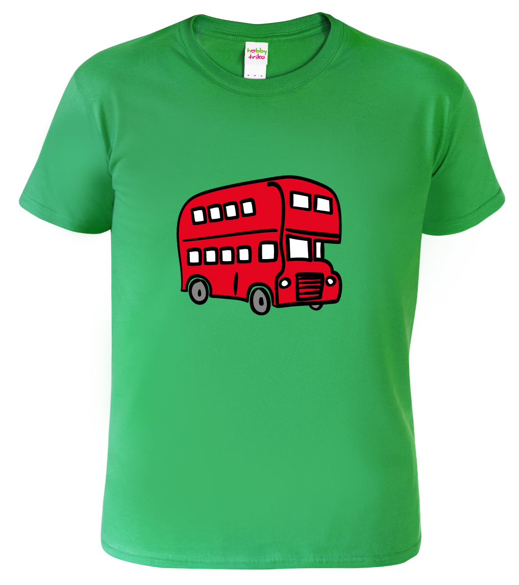 Triko dětské - Double Decker Bus Velikost: 4 roky / 110 cm, Barva: Středně zelená (16)