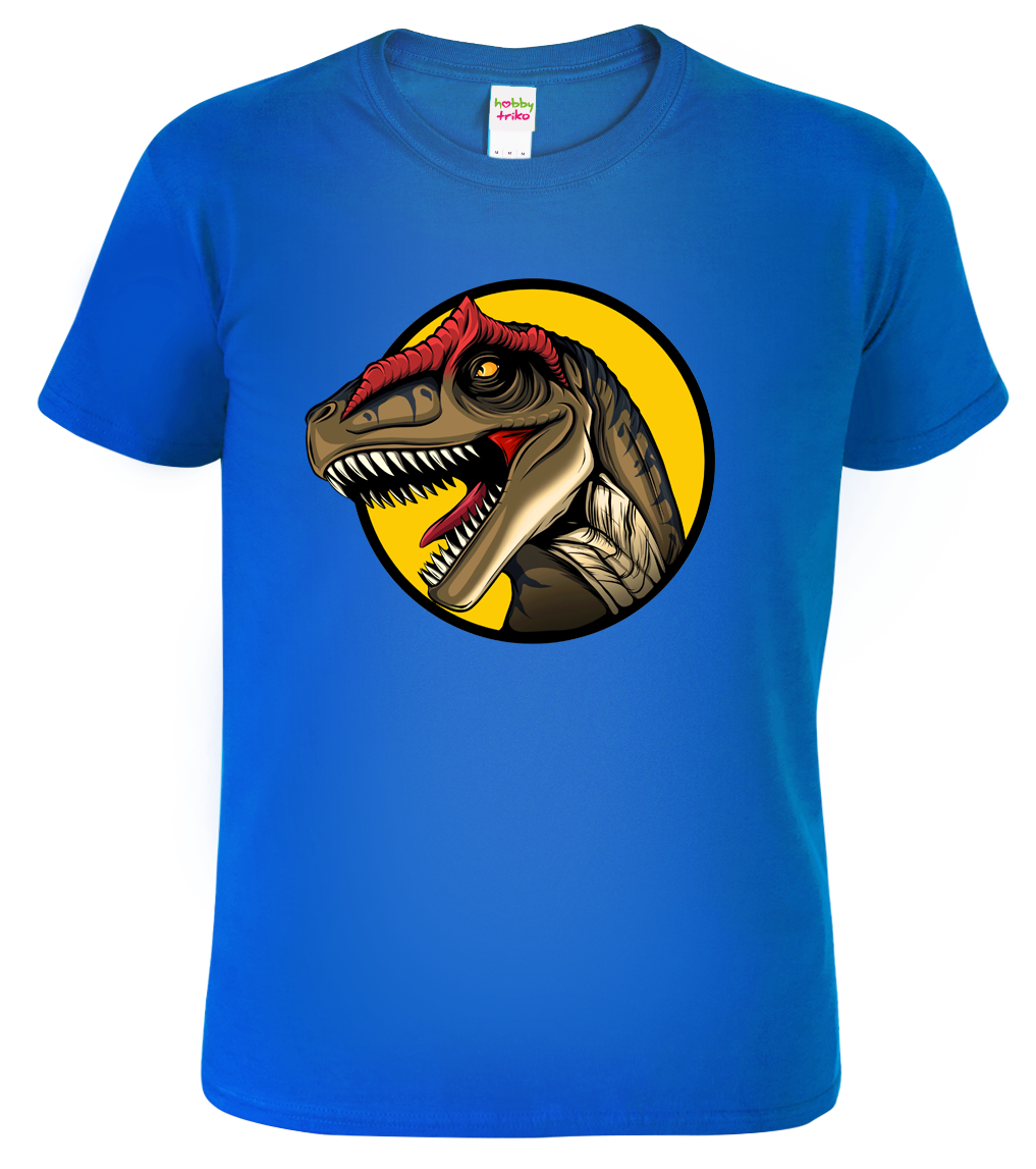 Dětské tričko s dinosaurem - Allosaurus Velikost: 4 roky / 110 cm, Barva: Královská modrá (05)