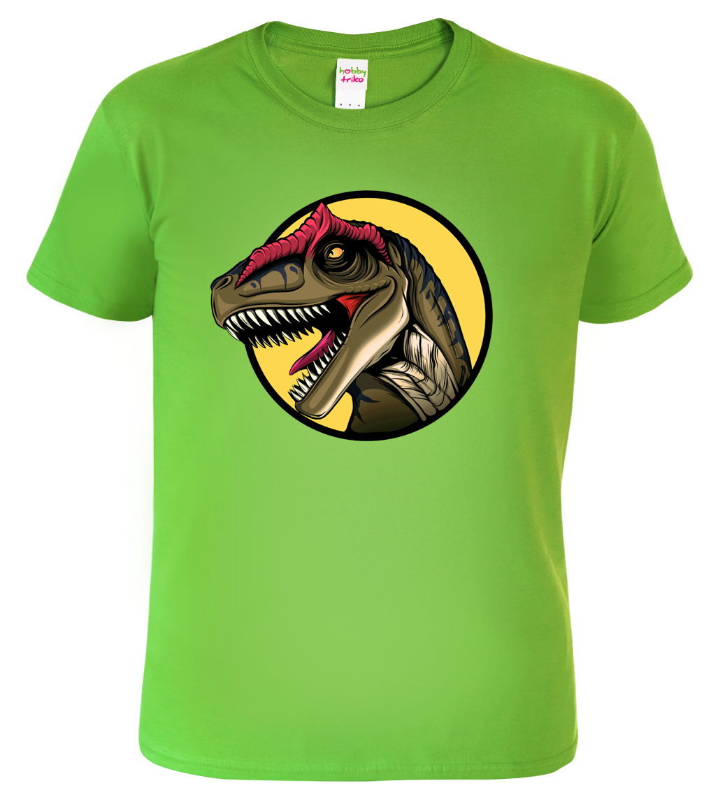 Dětské tričko s dinosaurem - Allosaurus Velikost: 4 roky / 110 cm, Barva: Apple Green (92)