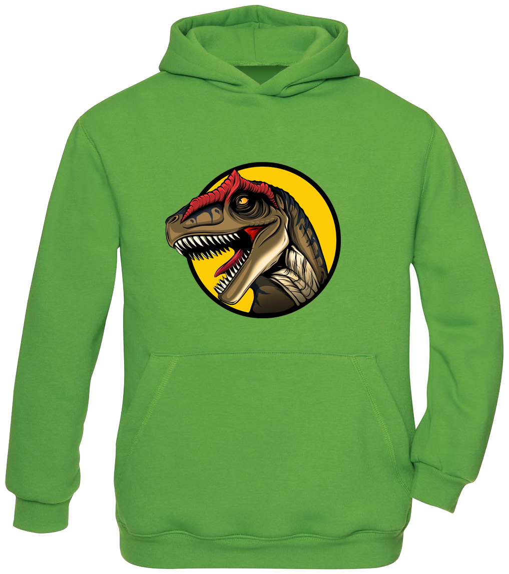 Dětská mikina s dinosaurem - Allosaurus Velikost: 9-11 let, Barva: Zelená (Real Green)