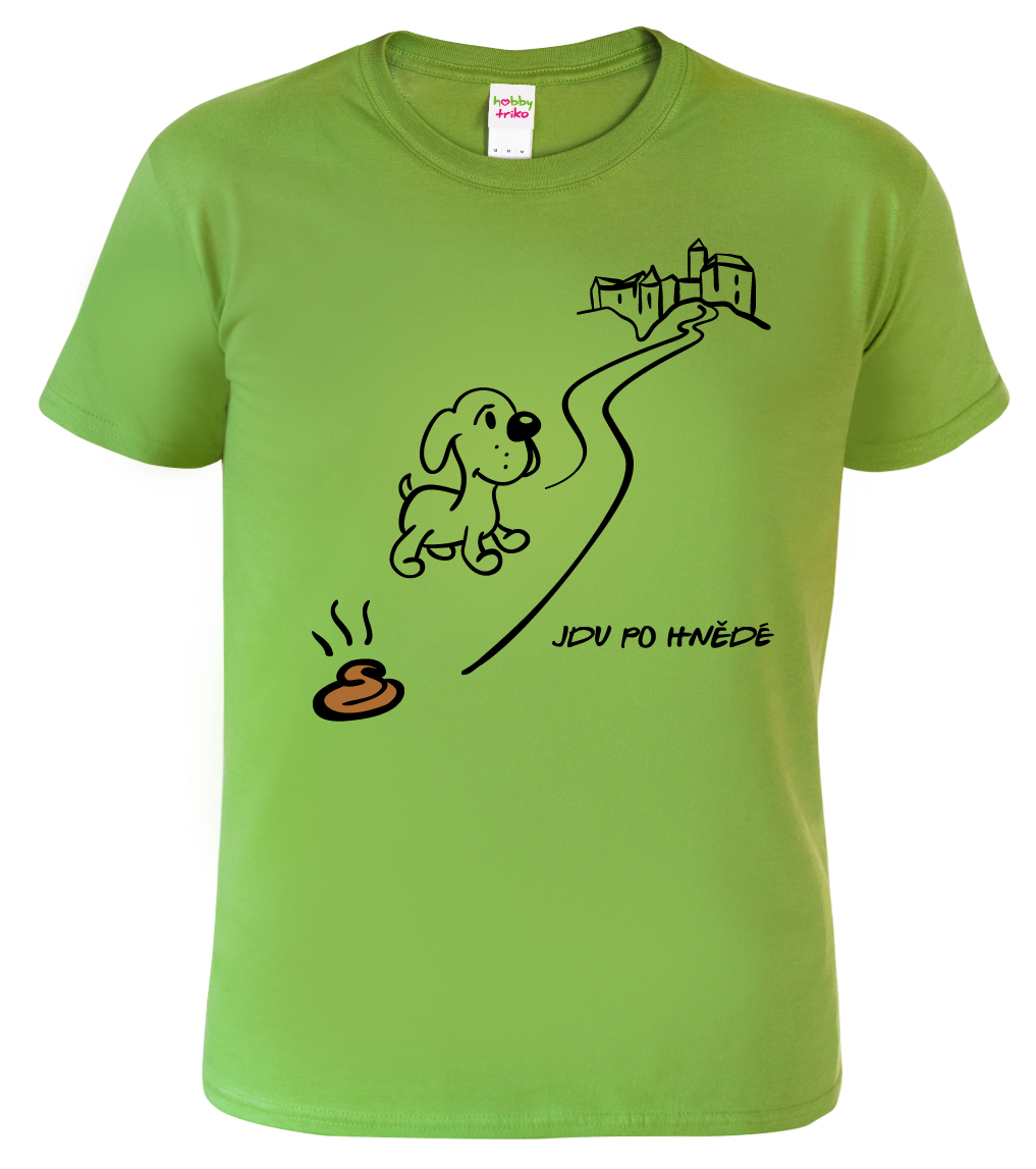 Pánské cestovatelské tričko - Jdu po hnědé Velikost: L, Barva: Apple Green (92)