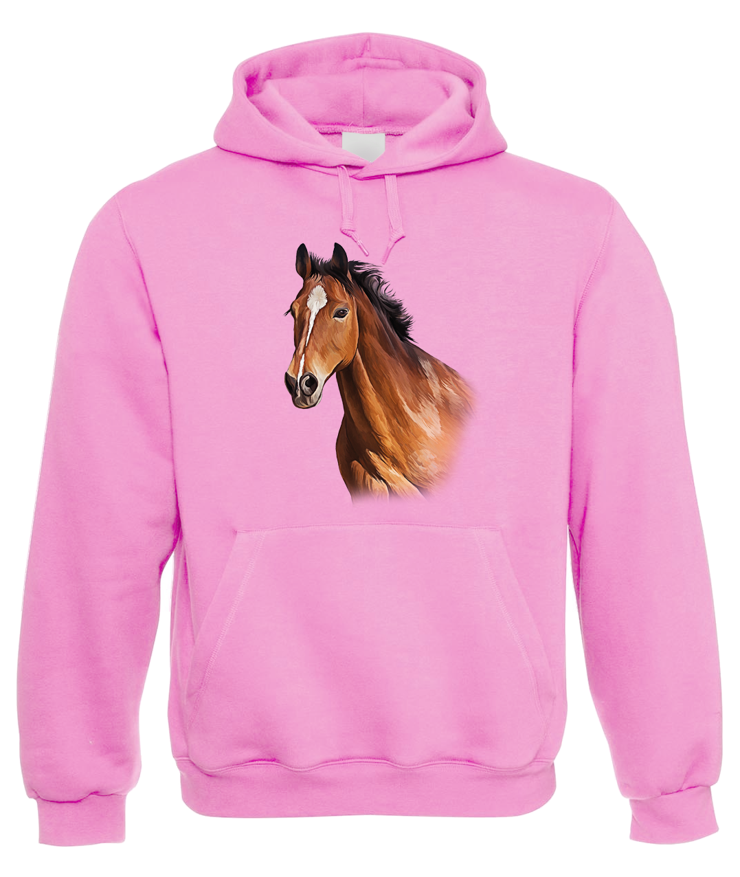 Mikina s koněm - Hnědák Velikost: S, Barva: Světle růžová