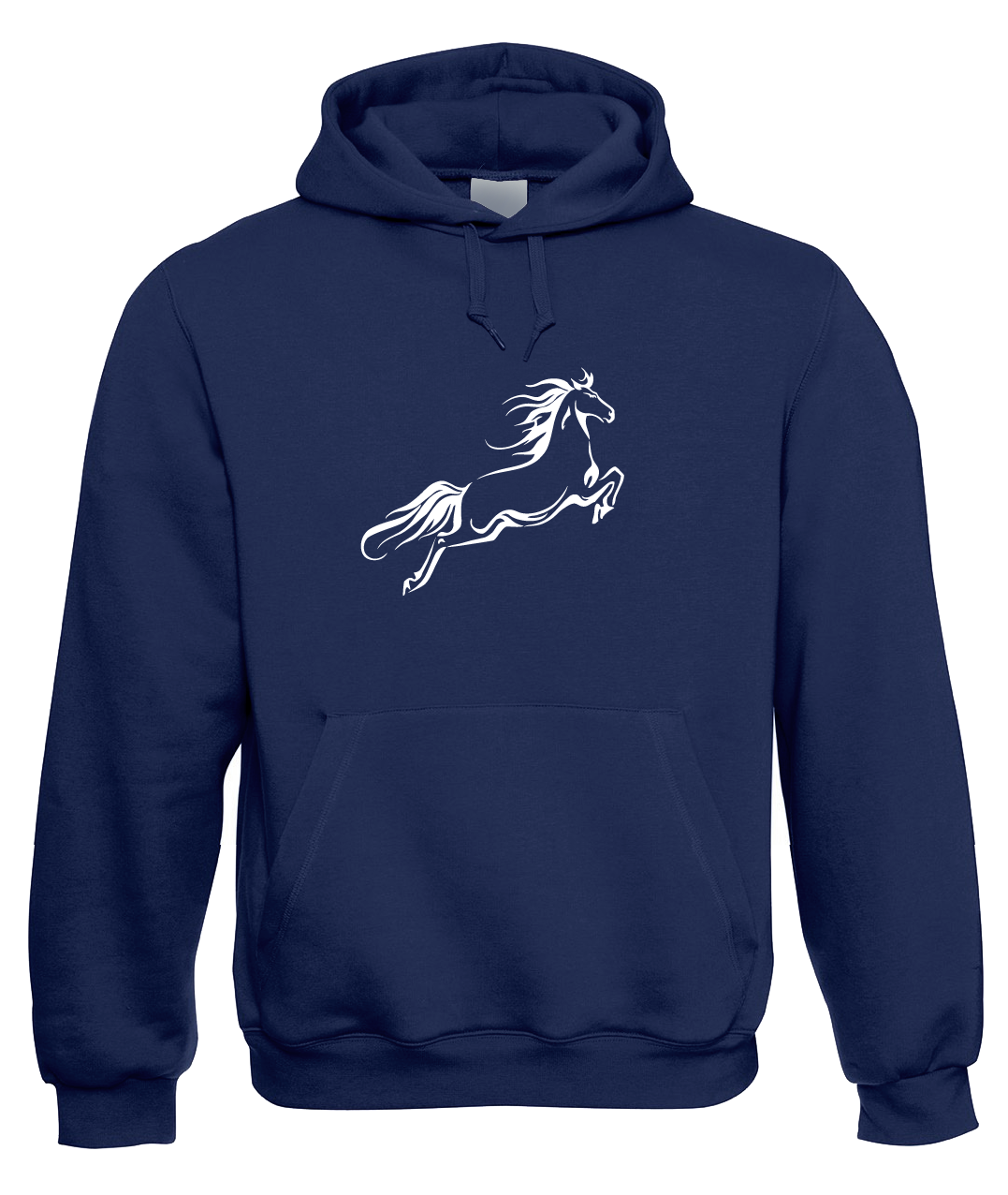 Mikina s koněm - Kůň ve skoku Velikost: M, Barva: Tmavě modrá