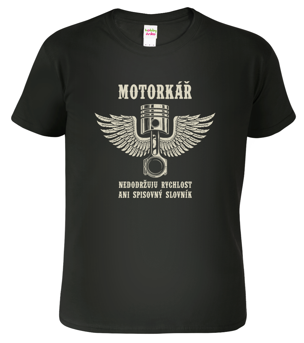 Tričko pro motorkáře - Nedodržuju rychlost Velikost: S, Barva: Černá (01)