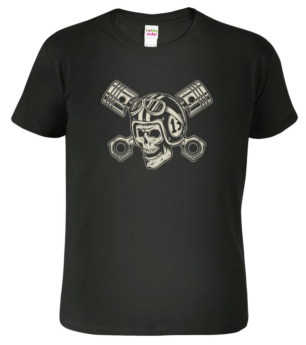 Tričko pro motorkáře - Lebka Velikost: L, Barva: Černá (01)