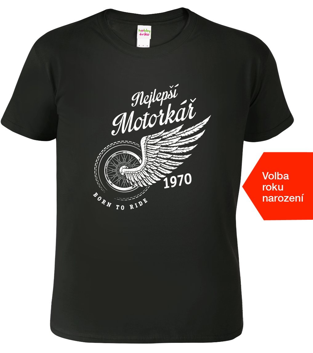 Tričko pro motorkáře - Nejlepší motorkář Velikost: S, Barva: Černá (01)