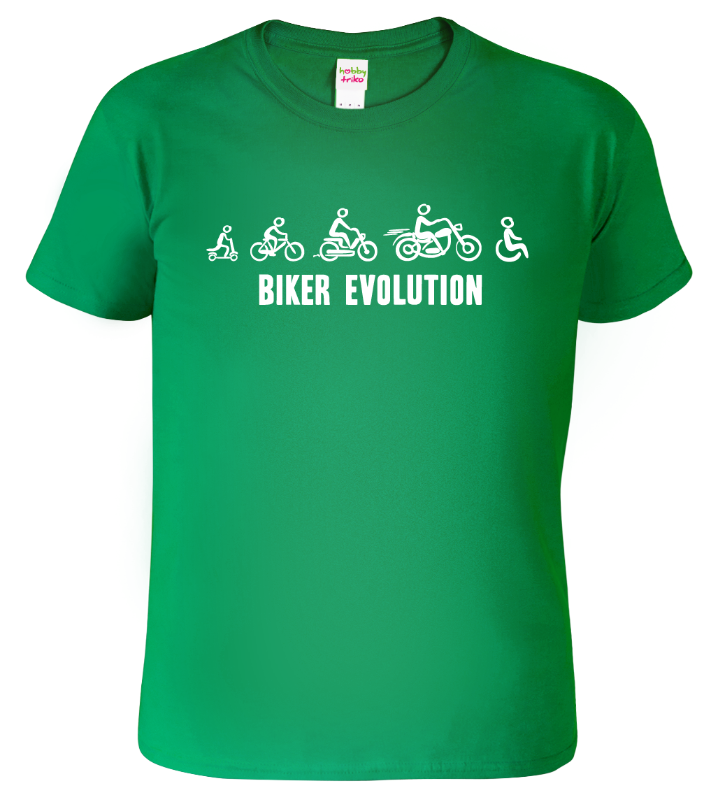 Tričko pro motorkáře - Biker Evolution Velikost: L, Barva: Středně zelená (16)