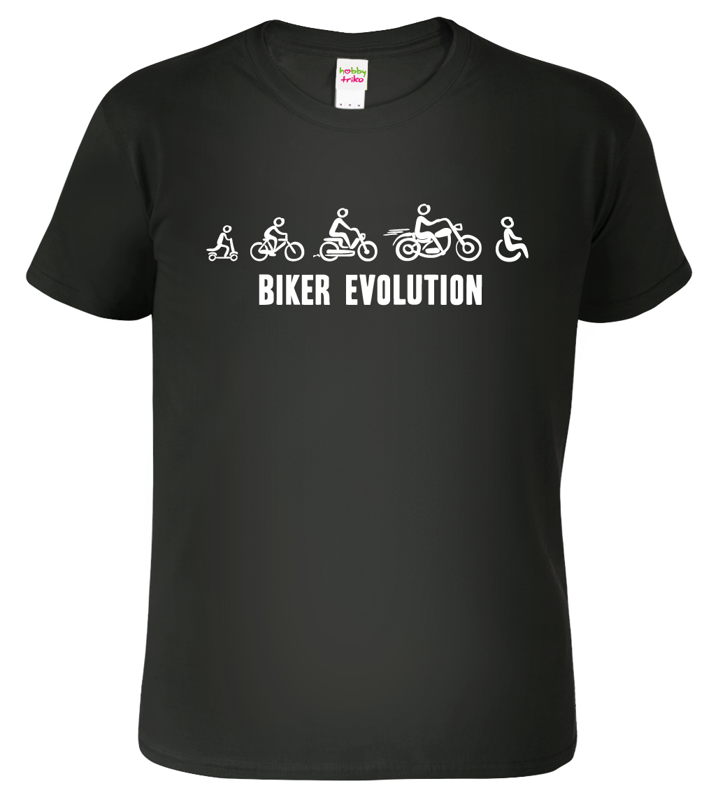Tričko pro motorkáře - Biker Evolution Velikost: S, Barva: Černá (01)