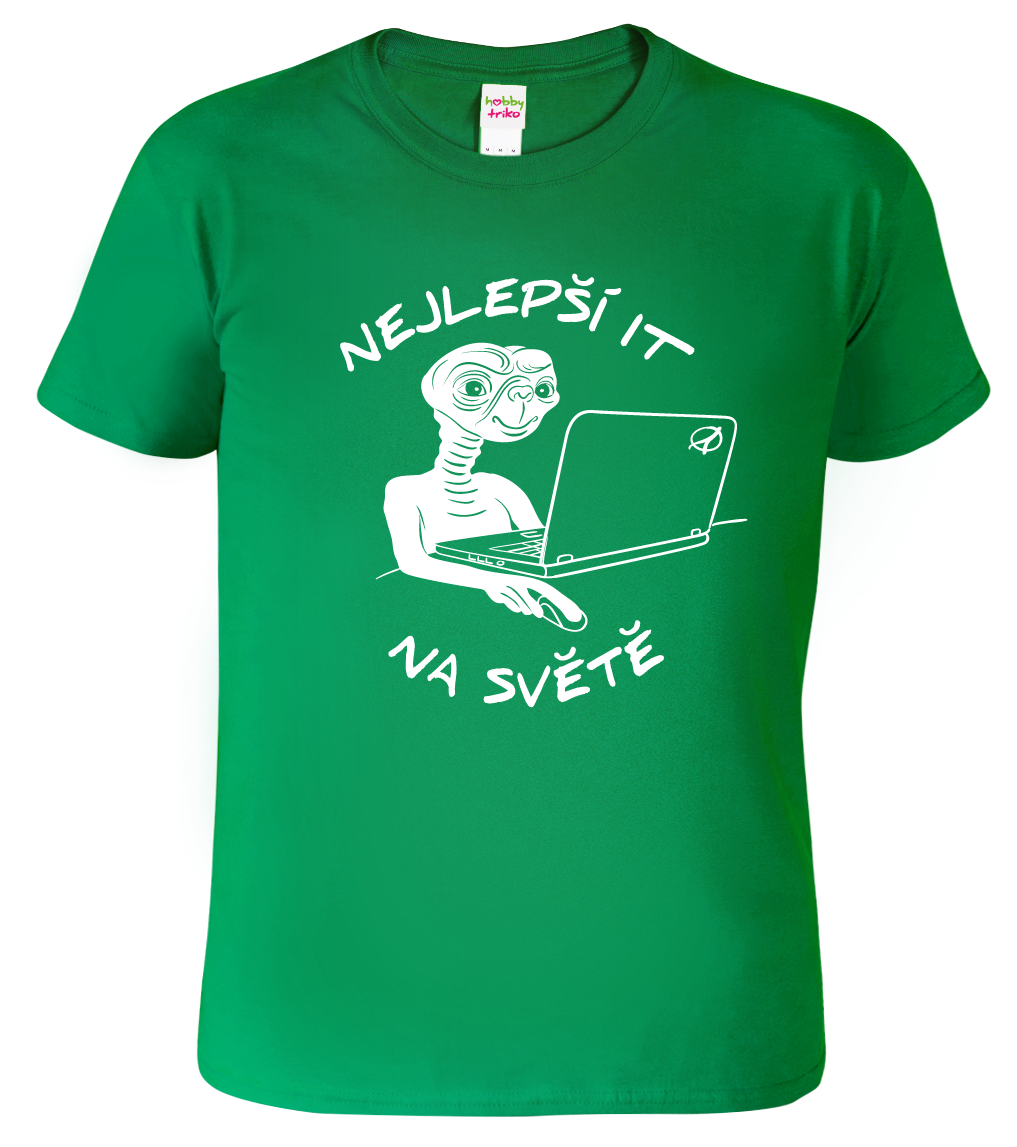 IT tričko - Mimozemšťan Velikost: 4XL, Barva: Středně zelená (16)