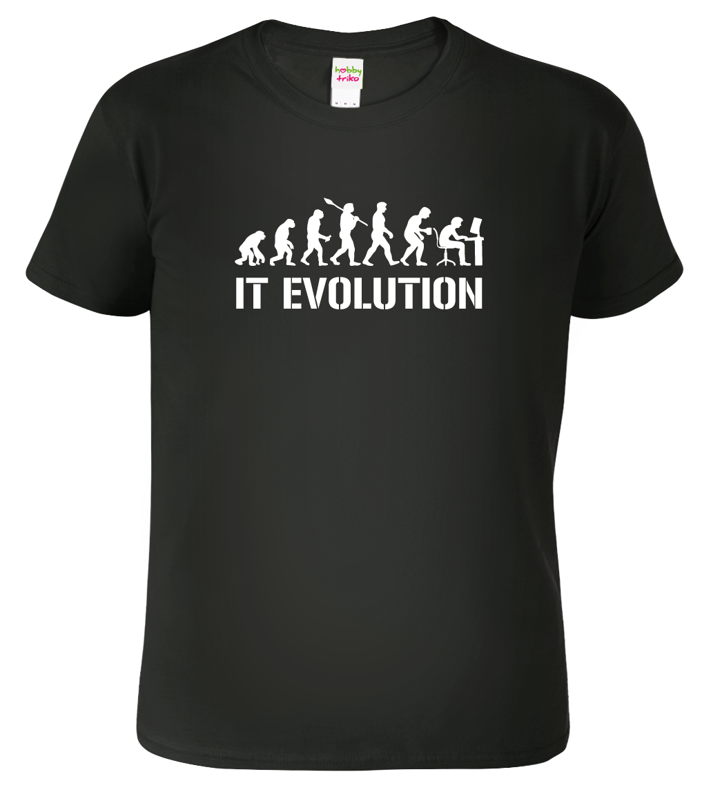 IT tričko - IT Evolution Velikost: L, Barva: Černá (01)