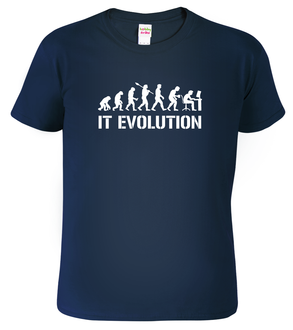 IT tričko - IT Evolution Velikost: XL, Barva: Námořní modrá (02)
