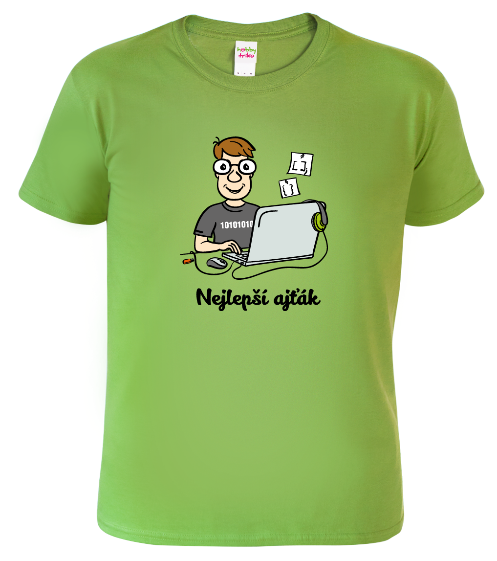 IT tričko - Nejlepší ajťák Velikost: L, Barva: Apple Green (92)