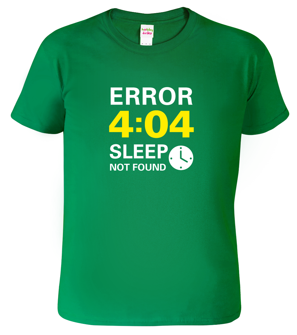 IT tričko - Error 404 Velikost: S, Barva: Středně zelená (16)