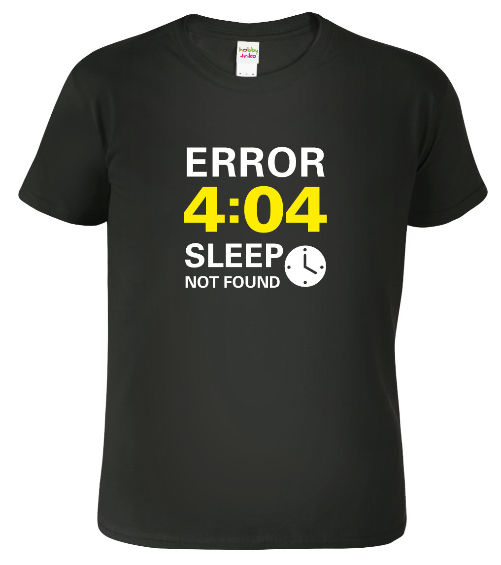 IT tričko - Error 404 Velikost: L, Barva: Černá (01)