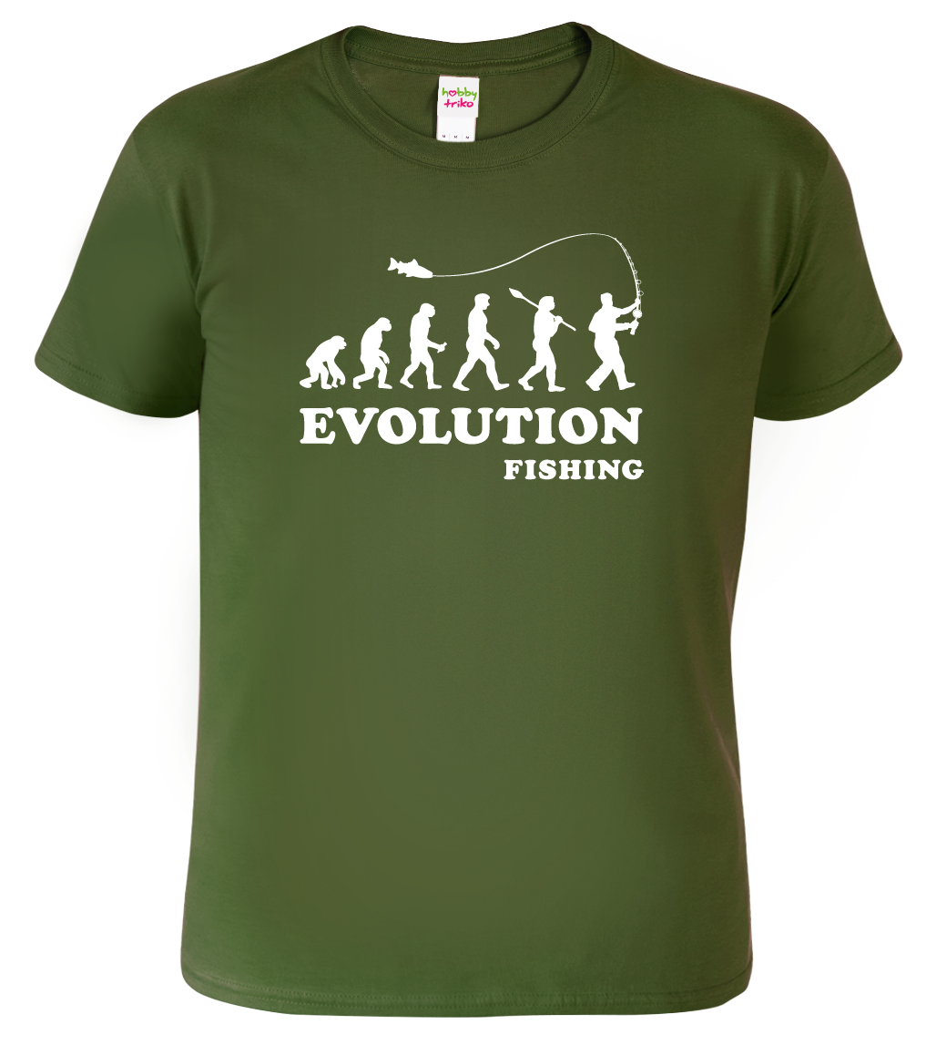 Tričko pro rybáře - Fishing Evolution Velikost: L, Barva: Military (69)