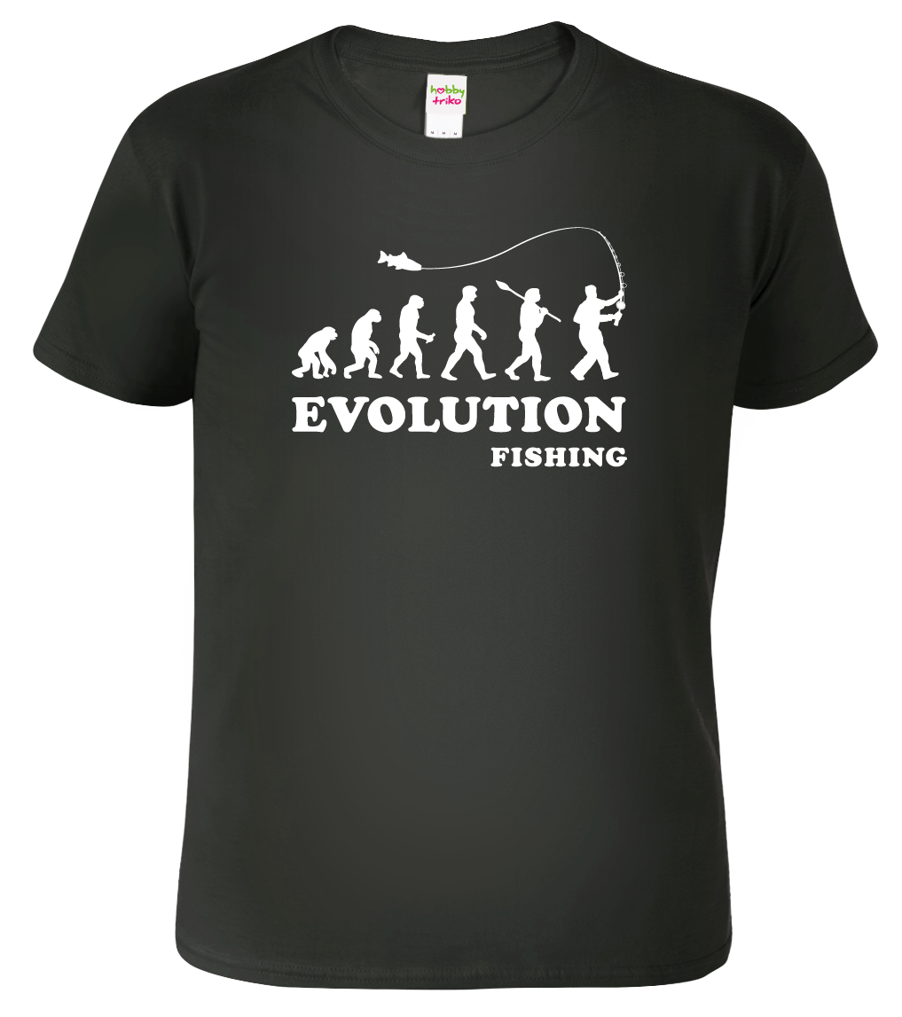 Tričko pro rybáře - Fishing Evolution Velikost: S, Barva: Černá (01)