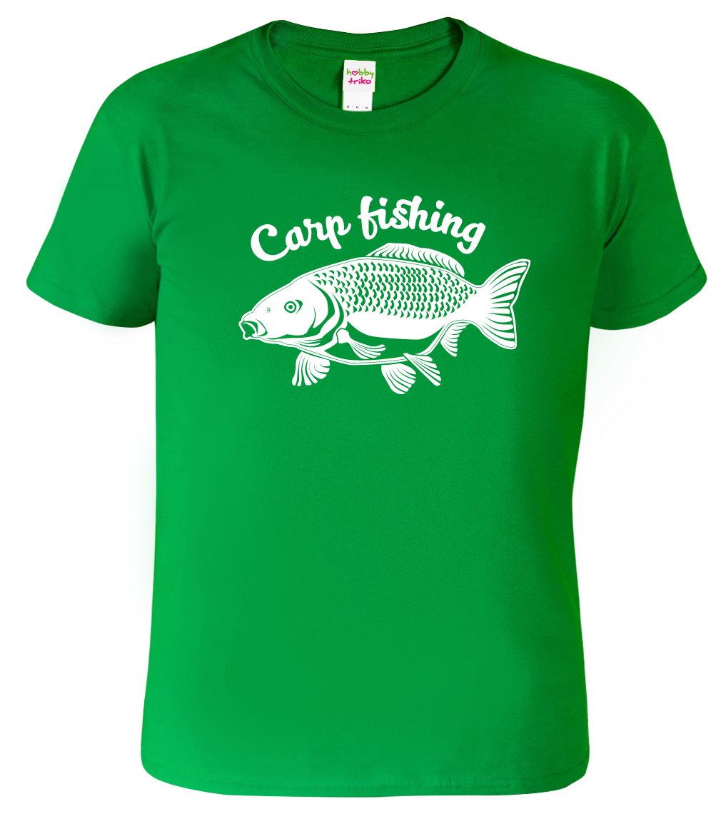Rybářské tričko - Carp Fishing Velikost: XL, Barva: Středně zelená (16)