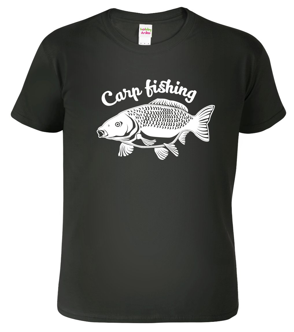 Rybářské tričko - Carp Fishing Velikost: 3XL, Barva: Černá (01)