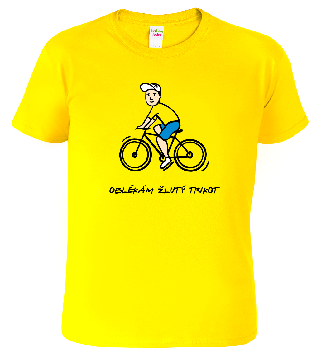 Pánské tričko pro cyklistu - Žlutý trikot Velikost: L, Barva: Žlutá (04)