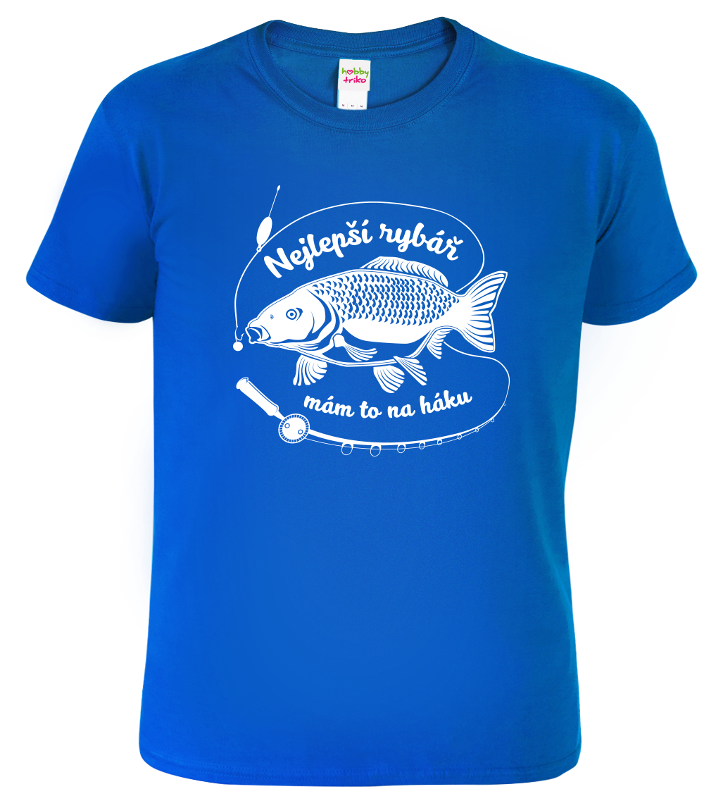 Dětské rybářské tričko - Tričko s kaprem Velikost: 12 let / 158 cm, Barva: Královská modrá (05)