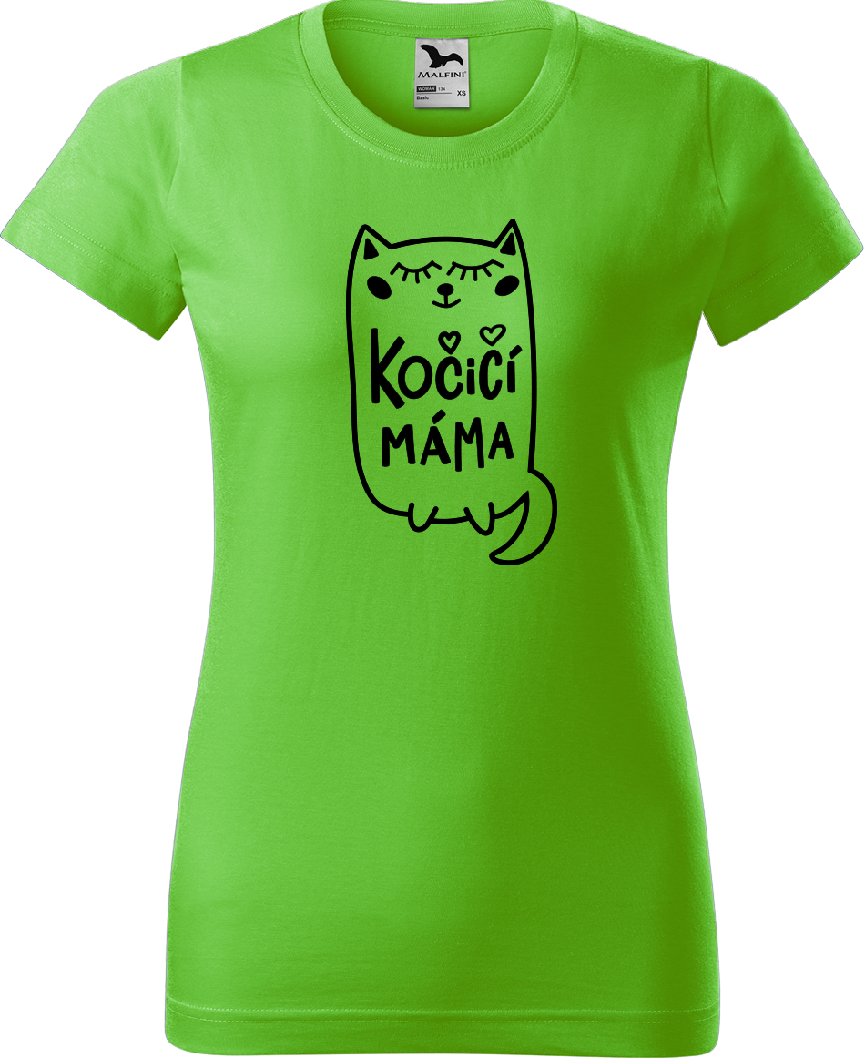 Tričko pro maminku - Kočičí máma Velikost: S, Barva: Apple Green (92)
