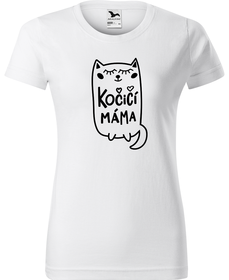 Tričko pro maminku - Kočičí máma Velikost: XL, Barva: Bílá (00)