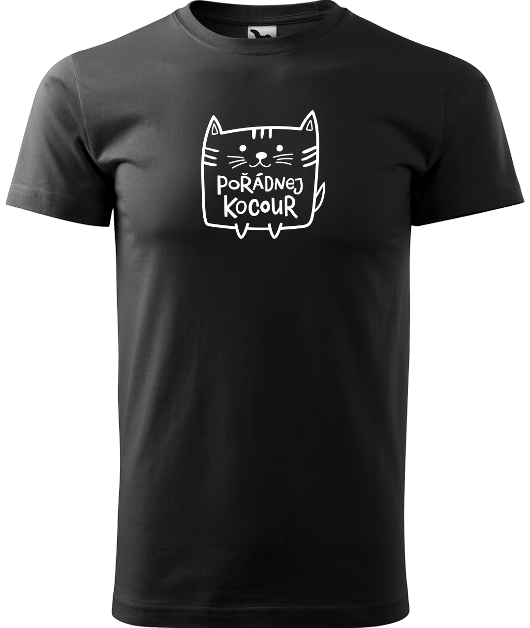 Pánské tričko s kočkou - Pořádnej kocour Velikost: S, Barva: Černá (01)
