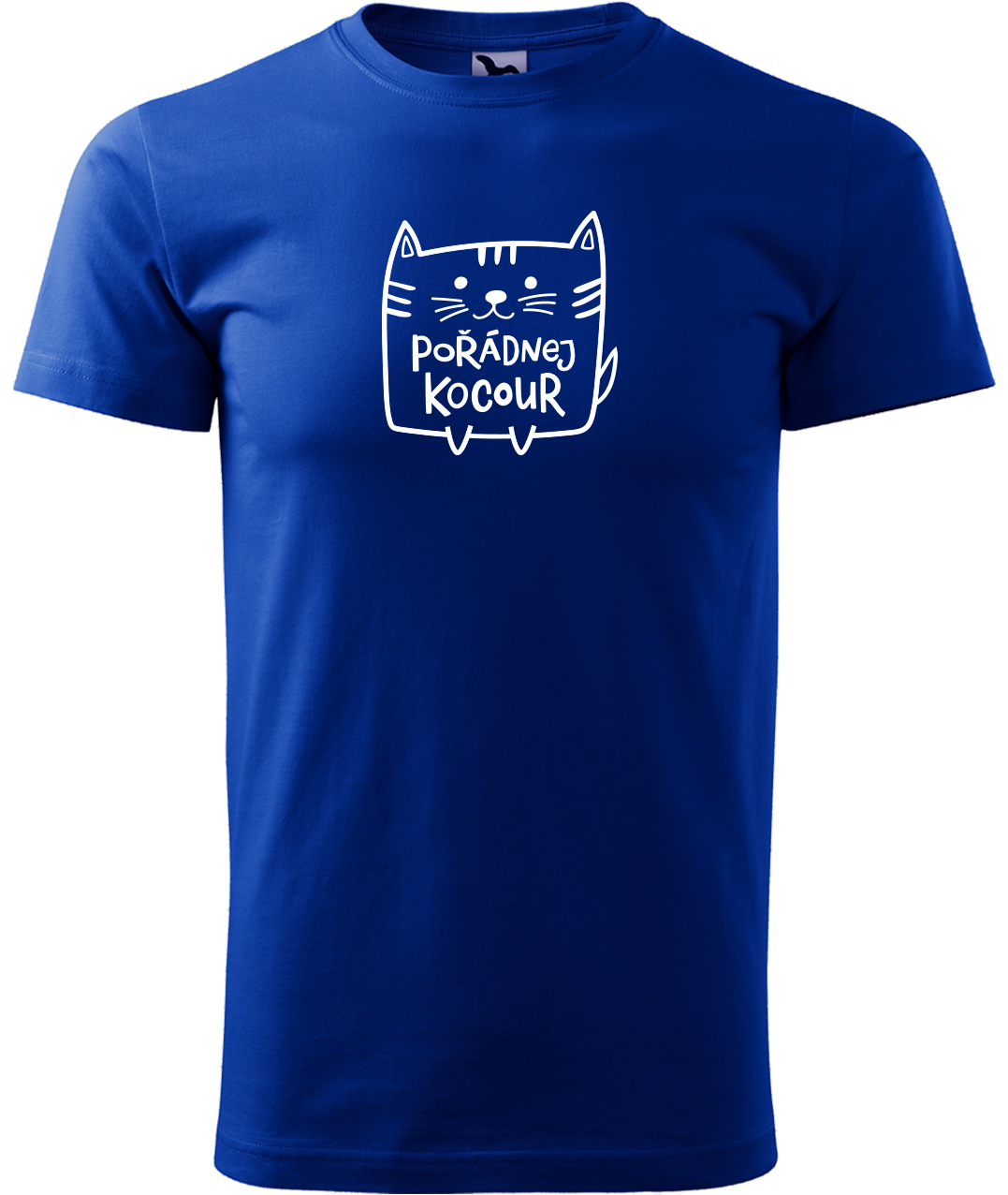 Pánské tričko s kočkou - Pořádnej kocour Velikost: XL, Barva: Královská modrá (05)