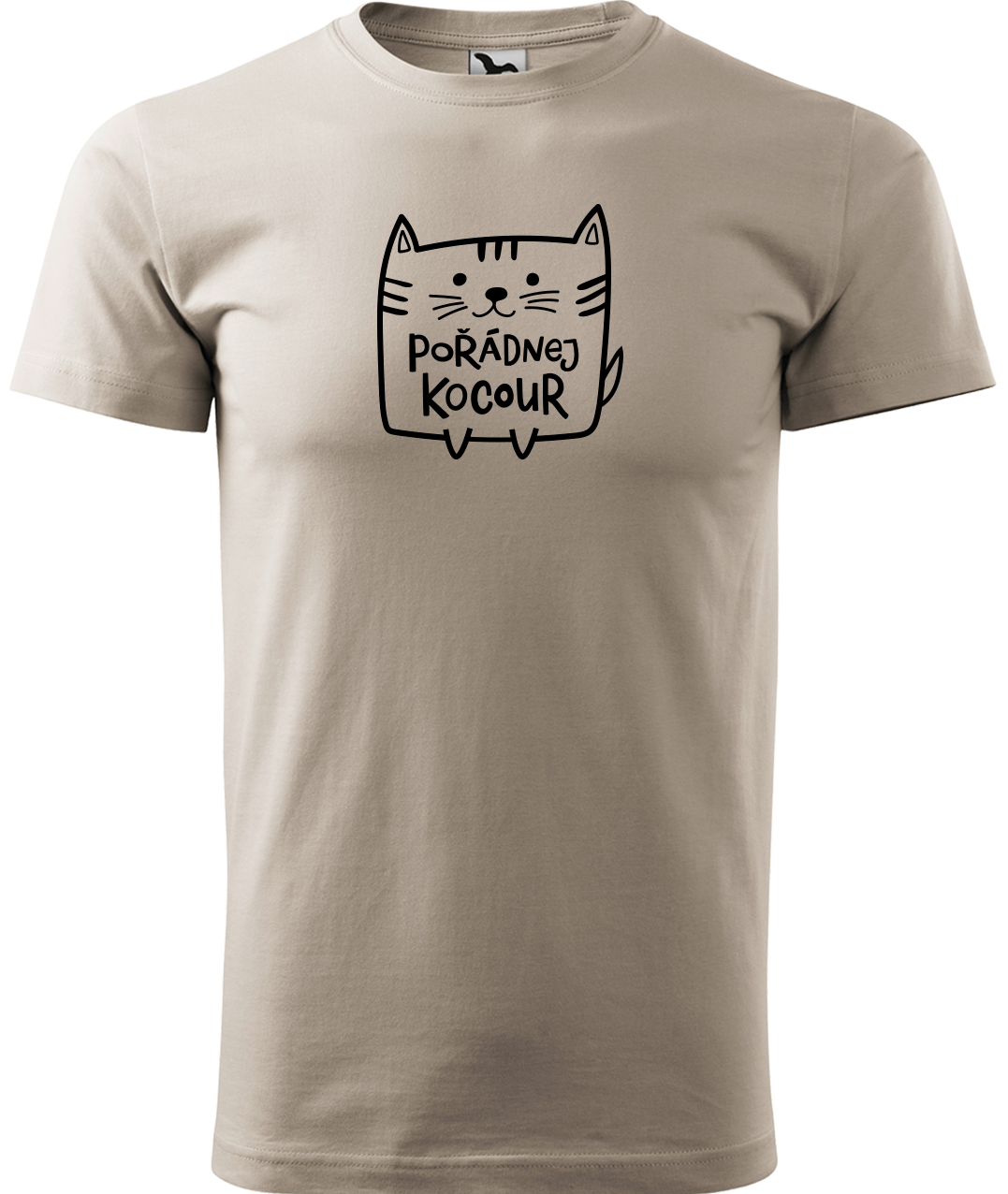 Pánské tričko s kočkou - Pořádnej kocour Velikost: S, Barva: Ledově šedá (51)