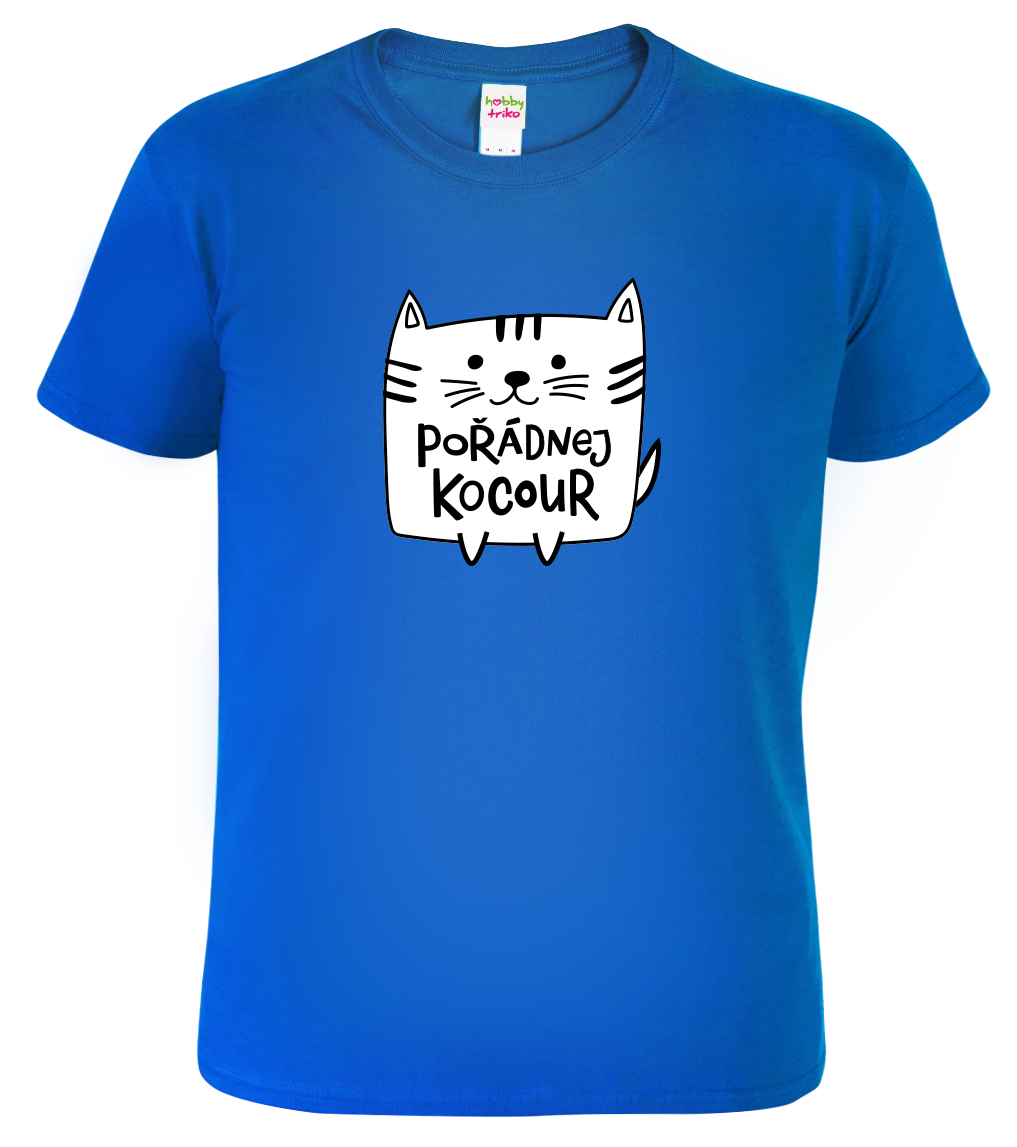 Dětské tričko s kočkou - Pořádnej kocour Velikost: 4 roky / 110 cm, Barva: Královská modrá (05)