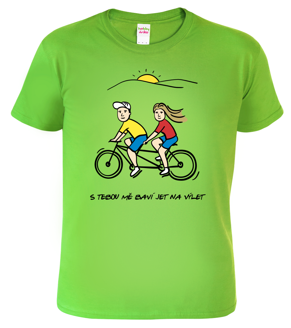 Dětské tričko pro cyklistu - Dvojkolo Velikost: 6 let / 122 cm, Barva: Apple Green (92)