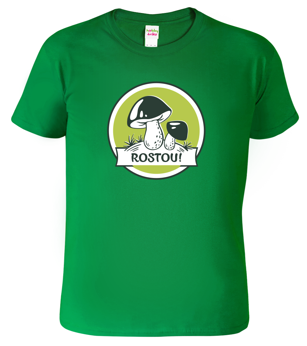 Houbařské tričko - Rostou! Velikost: S, Barva: Středně zelená (16)