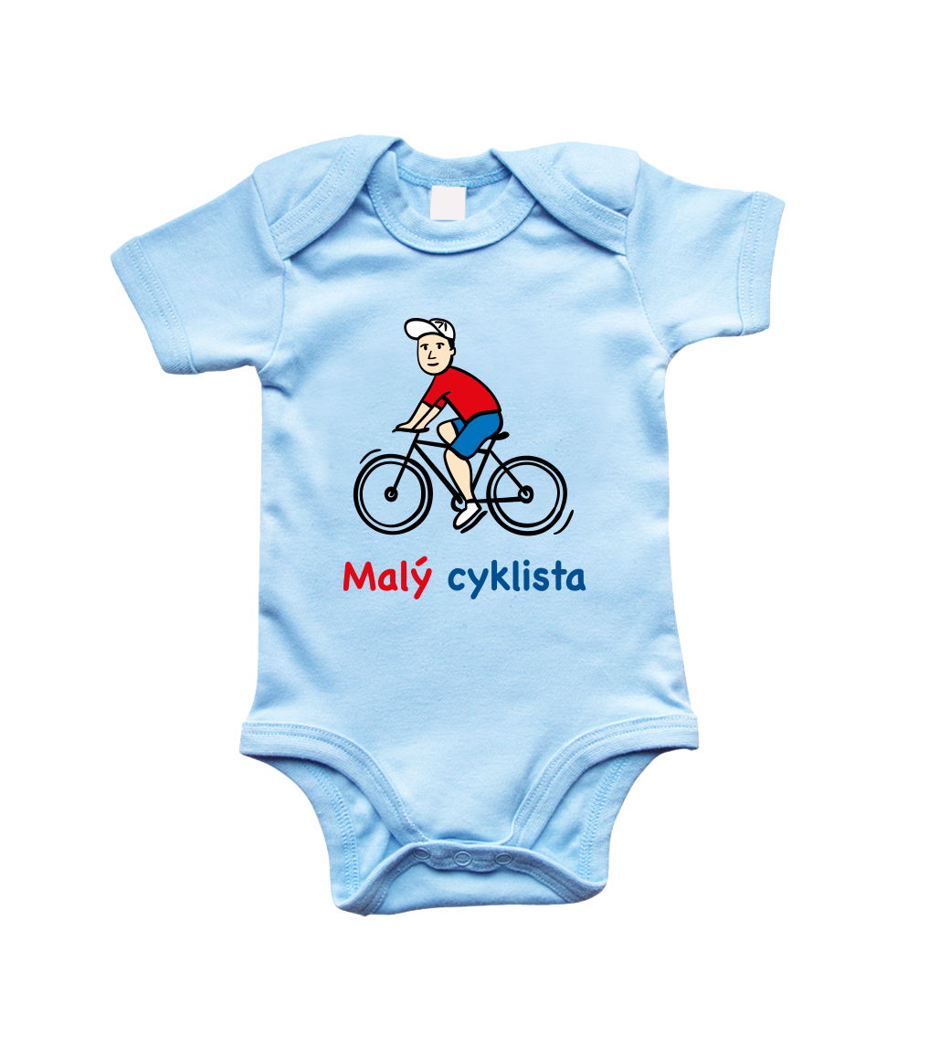 Body dětské - Malý cyklista Velikost: 0-3 m, Barva: Modrá (Soft Blue)