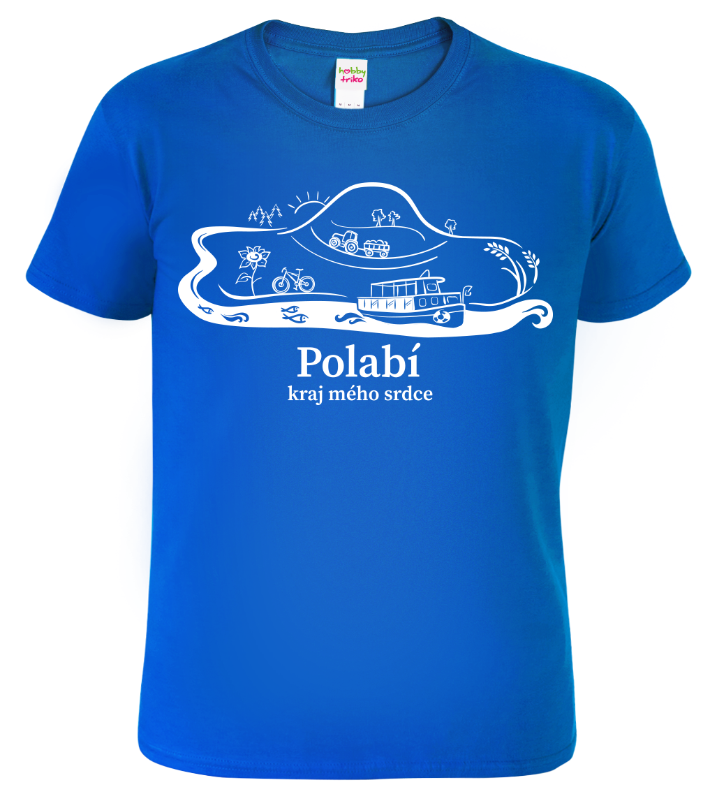 Pánské tričko - Polabí Velikost: XL, Barva: Královská modrá (05)