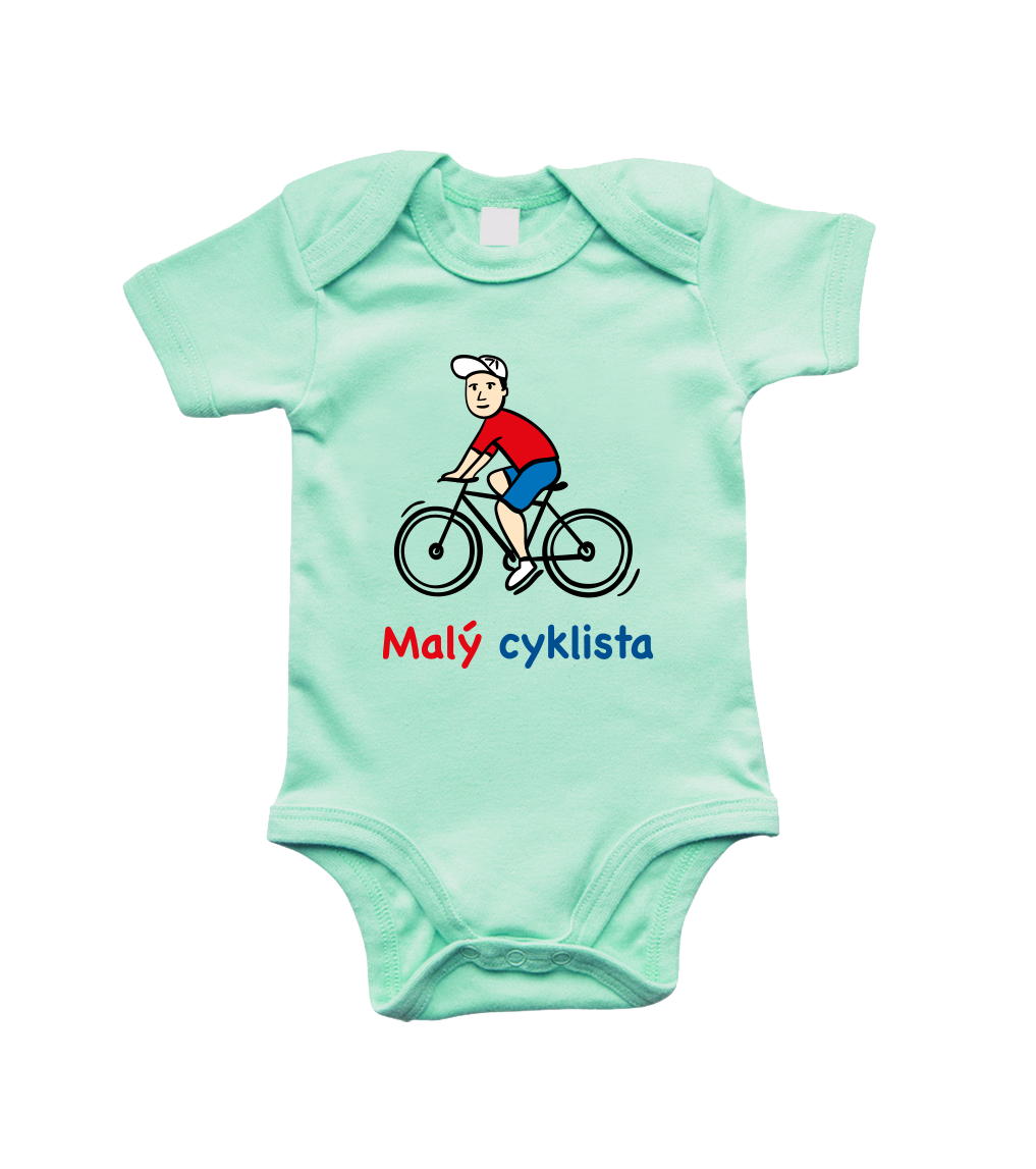 Body dětské - Malý cyklista Velikost: 0-3 m, Barva: Mátová