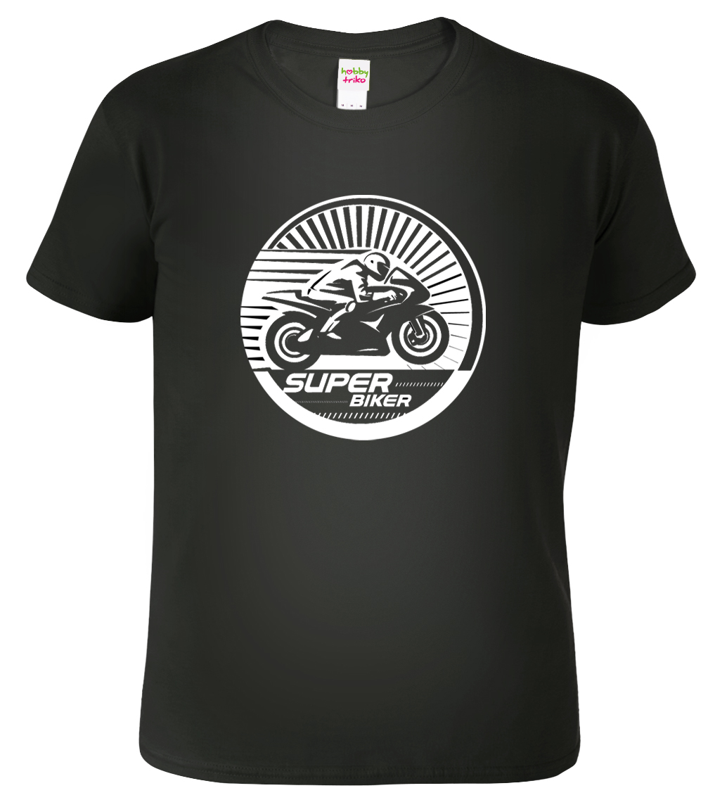 Motorkářské tričko - Super Biker Velikost: 2XL, Barva: Černá (01)