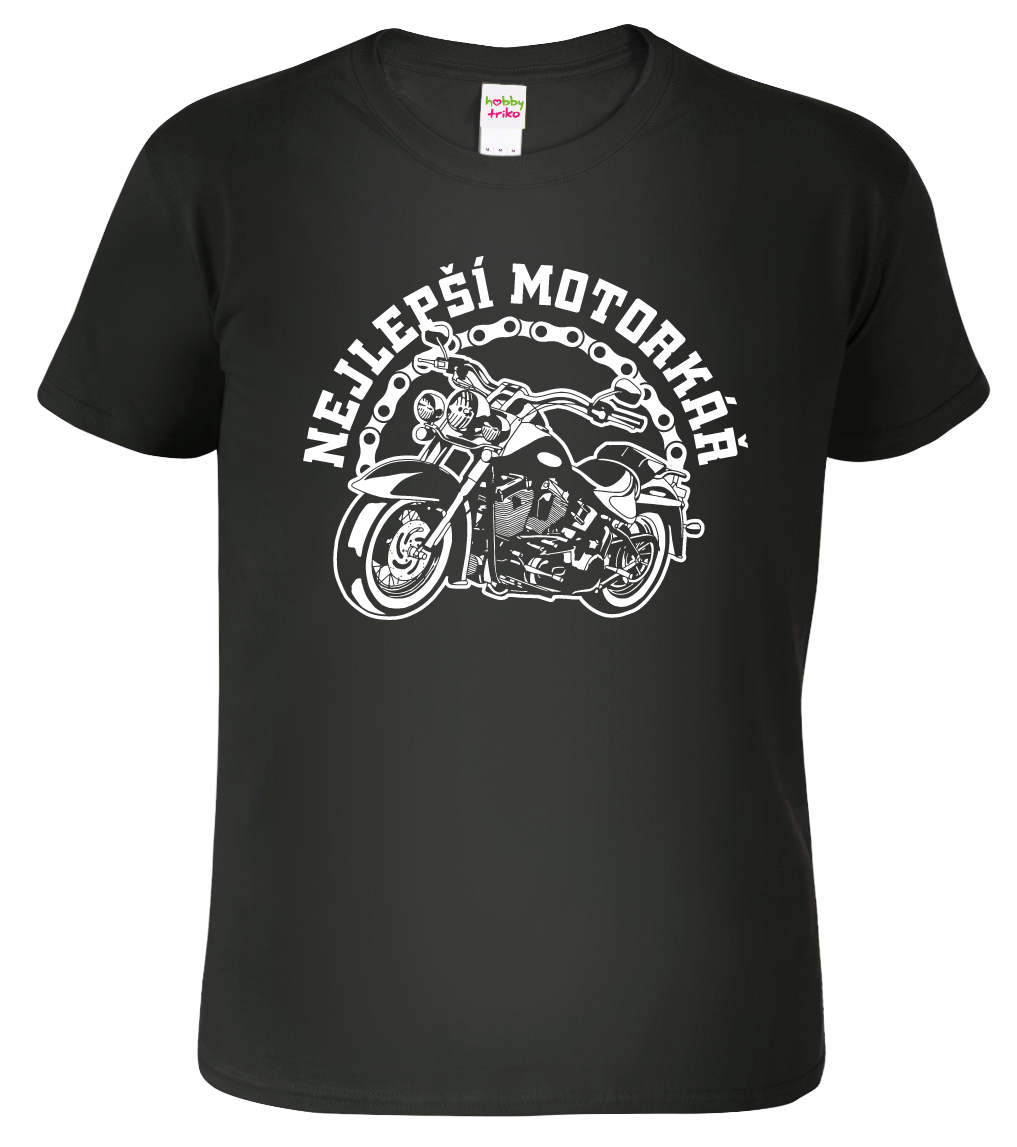 Motorkářské tričko - Nejlepší motorkář Velikost: M, Barva: Černá (01)