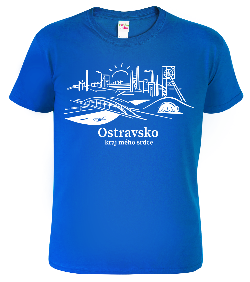 Pánské tričko - Ostravsko Velikost: S, Barva: Královská modrá (05)