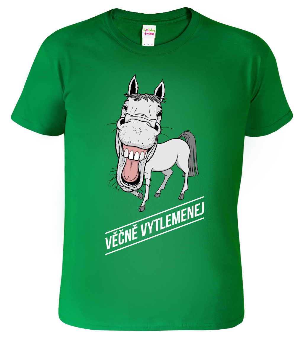 Vtipné tričko - Věčně vytlemenej Velikost: L, Barva: Středně zelená (16)