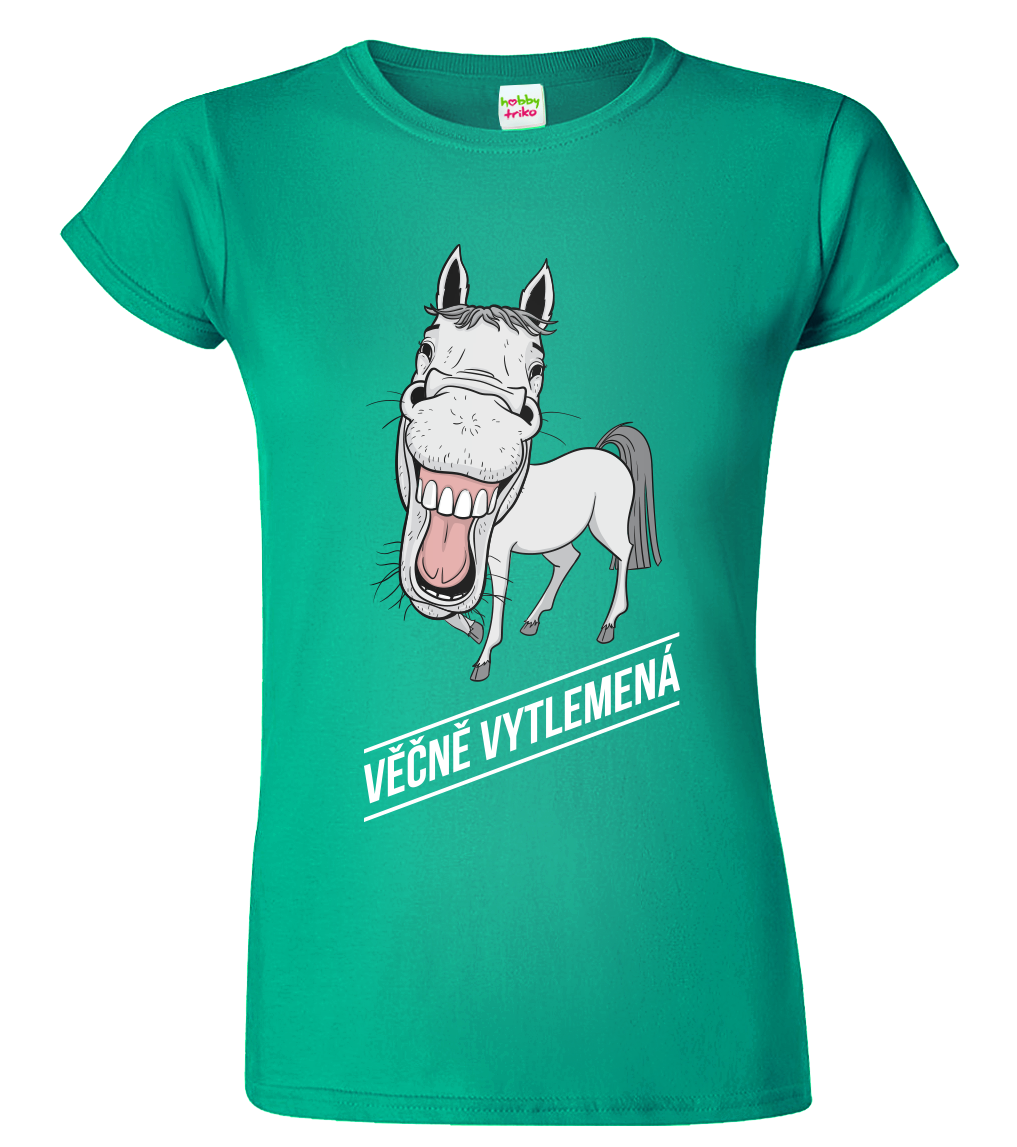 Vtipné tričko - Věčně vytlemená Velikost: S, Barva: Emerald (19)