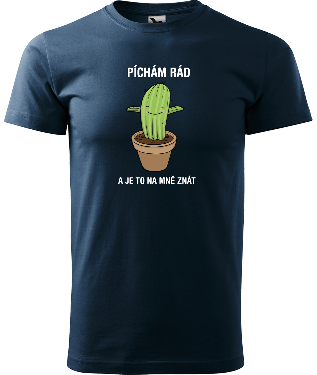 Vtipné tričko - Kaktus Velikost: S, Barva: Námořní modrá (02)