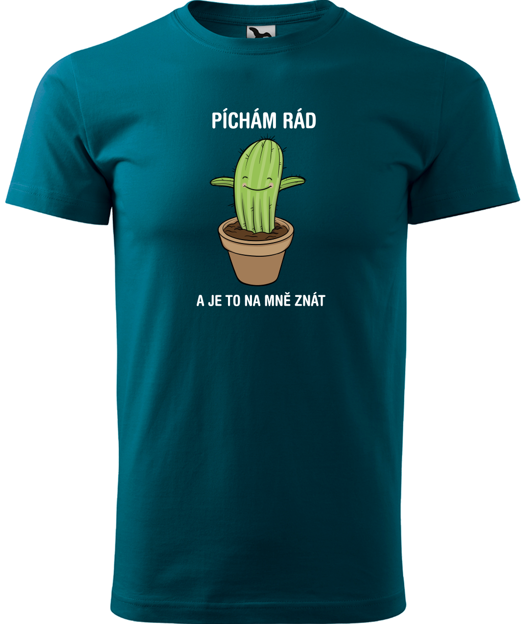 Vtipné tričko - Kaktus Velikost: S, Barva: Petrolejová (93)
