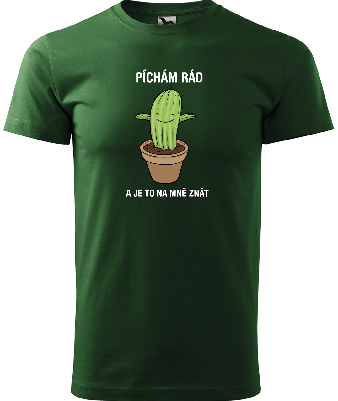 Vtipné tričko - Kaktus Velikost: 2XL, Barva: Lahvově zelená (06)